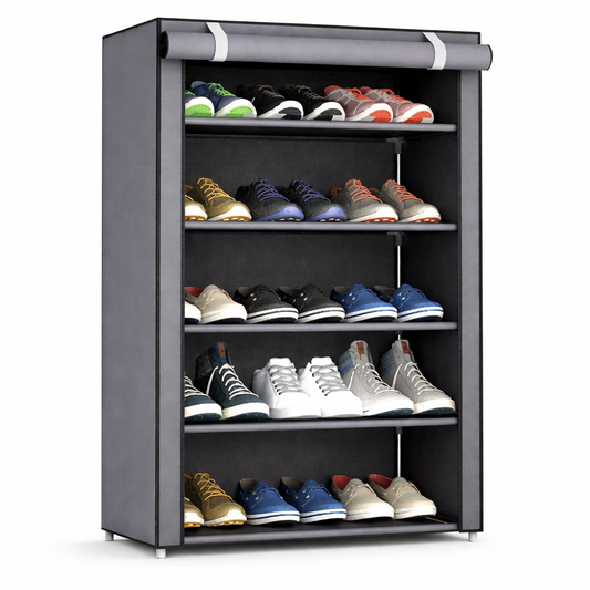 5 Tier Fabric shoe rack